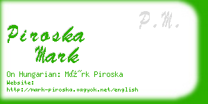 piroska mark business card